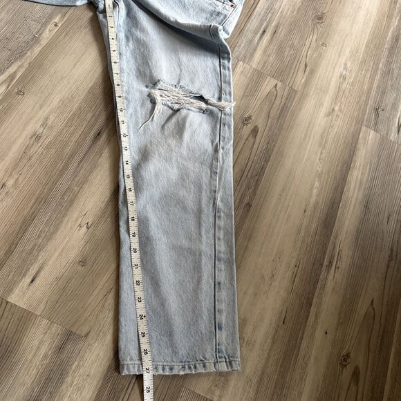 Garage Vintage Straight Light Wash Ripped Distressed Jeans Size 00 - Picture 4 of 6